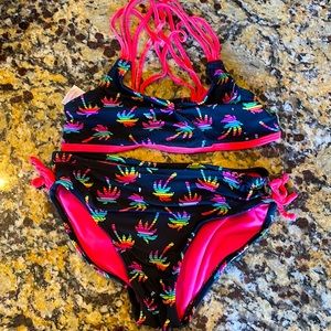 Girls two piece swim suit.